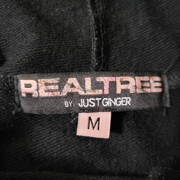 Realtree by Just Ginger Black Hooded Lightweight Women's Sweatshirt - Picture 2 of 10